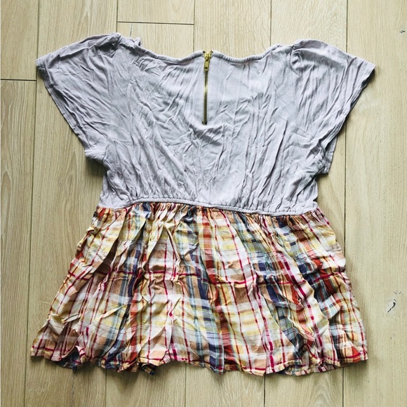 Welcome Doll Japanese Brand Babydoll Plaid Top - Picture 6 of 9